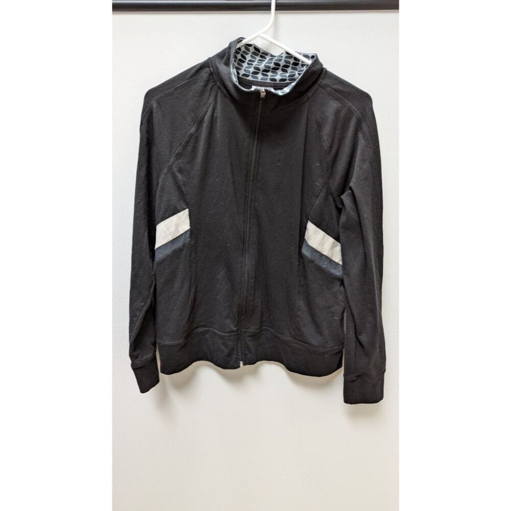Danskin Now Black Split Mesh Panel Active Jacket